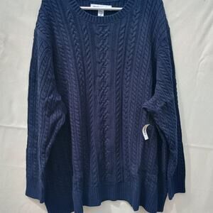 Women's Navy Cable Knit Sweater